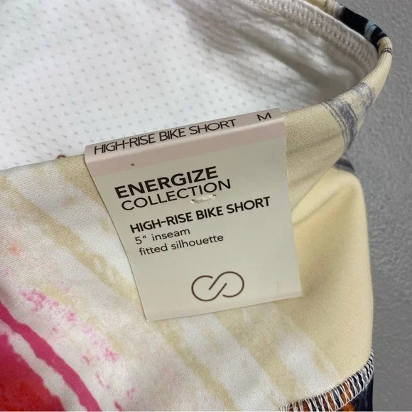 Calia Biker Short Energize Collection High Rise Artisan Hand Multi NWT Med / Lrg - Picture 3 of 5